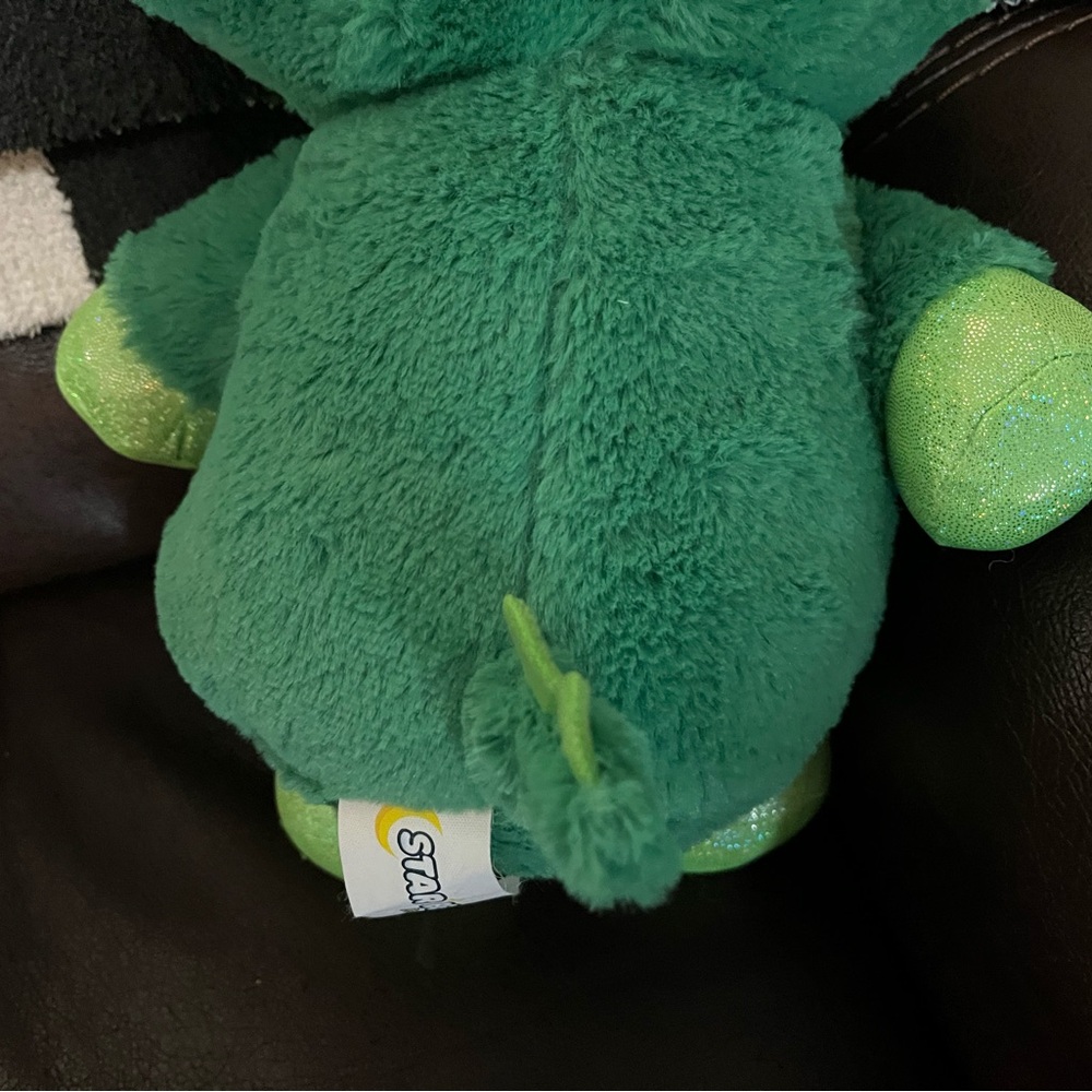 Vintage Plush Green Dragon Star Belly Nightlight Stuffed Toy - Picture 6 of 15